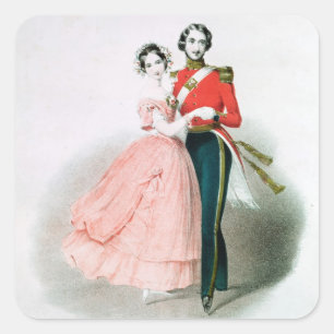 Pegatina Cuadrada Reina Victoria