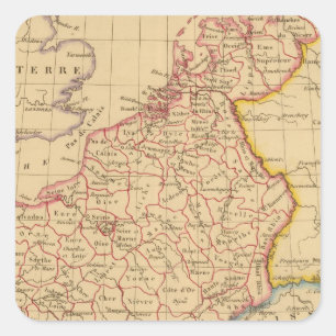 Pegatina Cuadrada Reino del imperio de Francia y de Italia, 1812