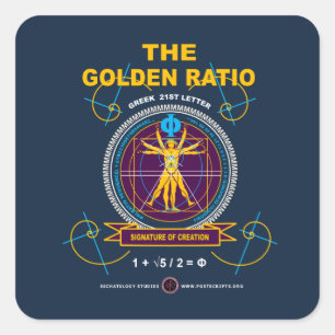 Pegatina Cuadrada Relación de oro