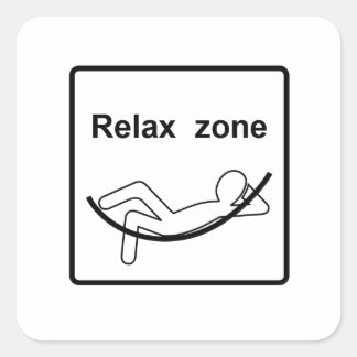 Pegatina Cuadrada Relax zone sign