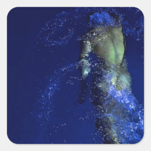 Pegatina Cuadrada Relevo a solas