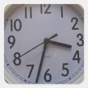 Pegatina Cuadrada Reloj