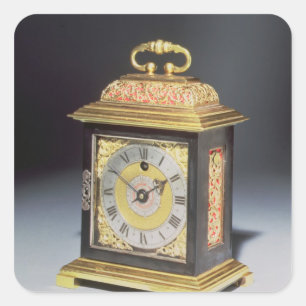 Pegatina Cuadrada Reloj de corchete en miniatura