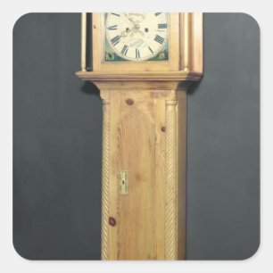 Pegatina Cuadrada Reloj de larga funda, con pintura de esmalte