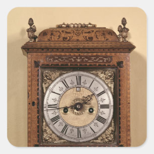 Pegatina Cuadrada Reloj de soporte, c.1700
