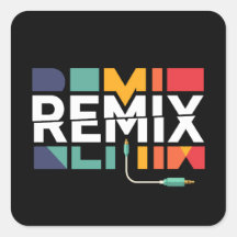 Remix de Audio | Gráfico Geométrico Retro de Músic