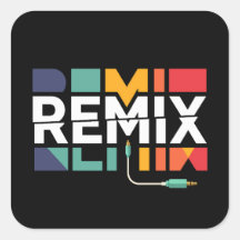 Remix de Audio | Gráfico Geométrico Retro de Músic