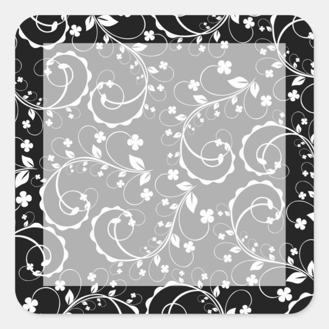 Pegatina Cuadrada remolino (Anverso)