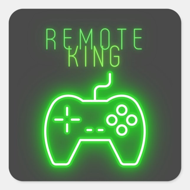 Pegatina Cuadrada Remote King para la consola de juegos (Anverso)