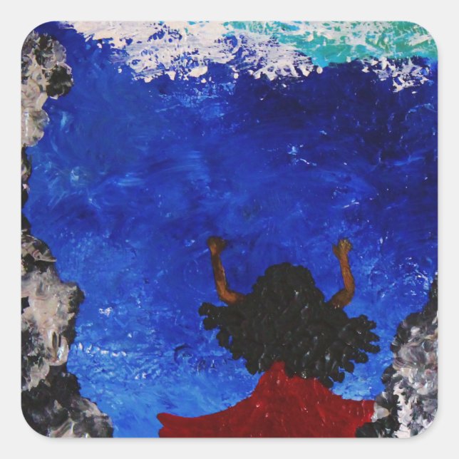 Pegatina Cuadrada "Rendición" (Anverso)