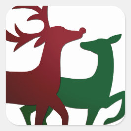 Pegatina Cuadrada Reno elegante