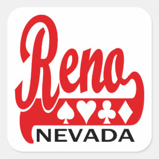 Pegatina Cuadrada Reno, Nevada