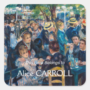 Pegatina Cuadrada Renoir - Baile en Le Moulin de la Galette