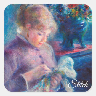 Pegatina Cuadrada Renoir Stitch