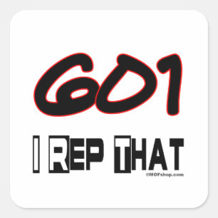 Pegatina Cuadrada Rep Ese Código De Área 601