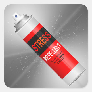 Pegatina Cuadrada Repelente de estrés.