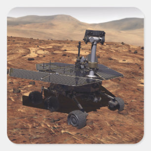 Pegatina Cuadrada Representación de Mars Rover 2