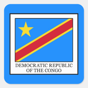 Pegatina Cuadrada República Democrática del Congo