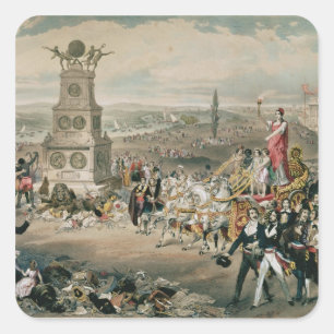 Pegatina Cuadrada República Democrática y Social Universal