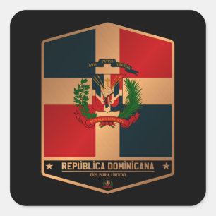 Pegatina Cuadrada República Dominicana