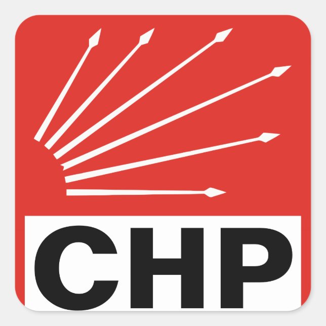 Pegatina Cuadrada Republicanos (Turquía) (Anverso)