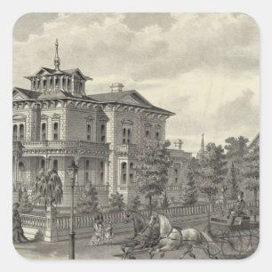 Pegatina Cuadrada Residencia de Arguello