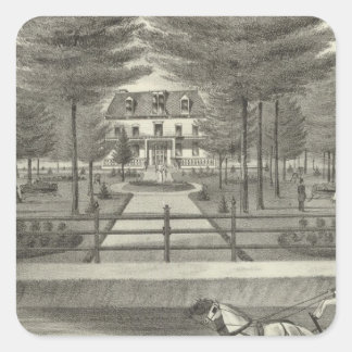 Pegatina Cuadrada Residencia de JP Cooper, Rumson New Jersey