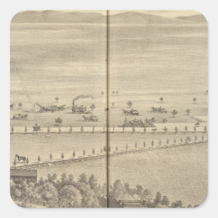 Pegatina Cuadrada Residencia de Reed, Aterrizaje de Caballeros