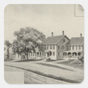 Pegatina Cuadrada Residencia de SH Dow