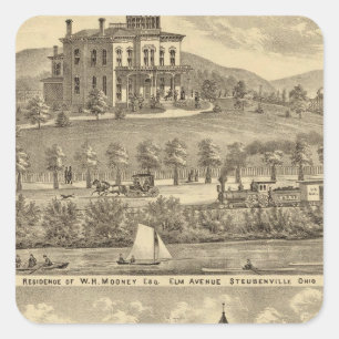 Pegatina Cuadrada Residencia de WH Mooney