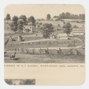 Pegatina Cuadrada Residencias de Ramsey, Williams