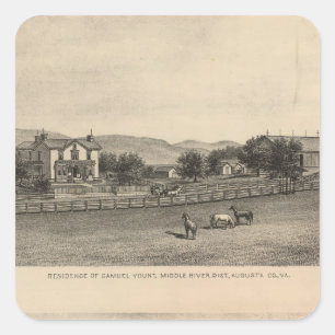 Pegatina Cuadrada Residencias juveniles