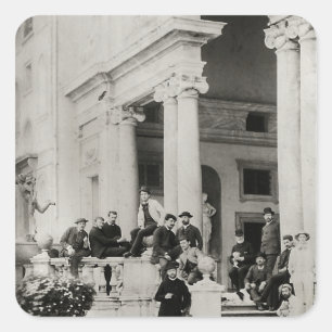 Pegatina Cuadrada Residentes de Villa Medici en Roma