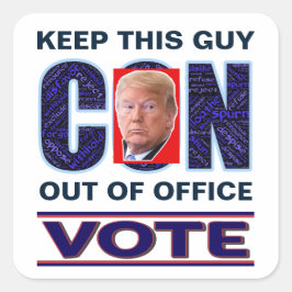 Pegatina Cuadrada Resistimiento azul de voto 2024 Presidente