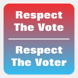 Pegatina Cuadrada Respeto al voto y al votante