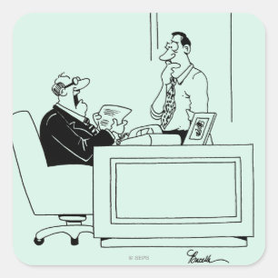 Pegatina Cuadrada Responsabilidad de Office