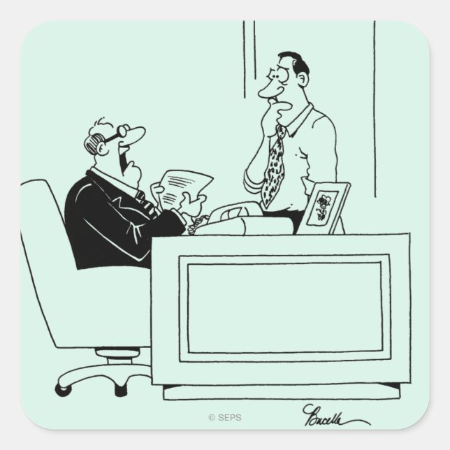 Pegatina Cuadrada Responsabilidad de Office (Anverso)