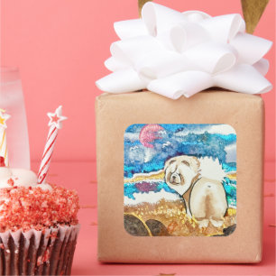 PEGATINA CUADRADA RESTABLECIMIENTO DE LA CARA DE LA PLAYA