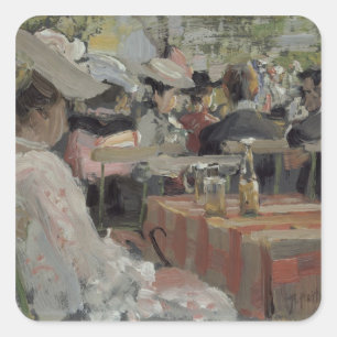 Pegatina Cuadrada Restaurante Garden, 1906