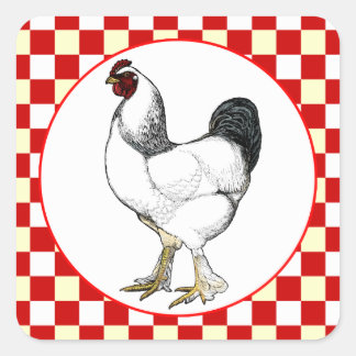 Pegatina Cuadrada Restaurante ligero Brahma Rooster Chicken