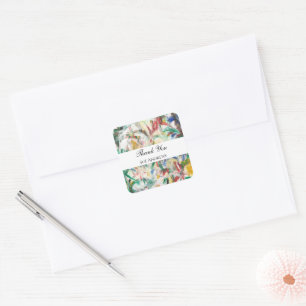 Pegatina Cuadrada Resumen de acuarela moderna personalizado Gracias