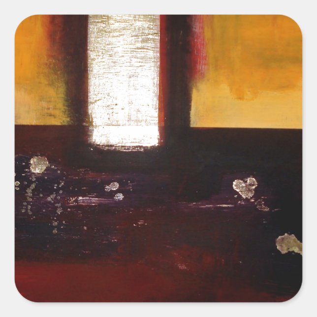 Pegatina Cuadrada Resumen de arte (Anverso)