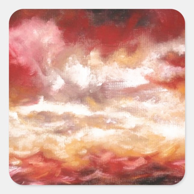 Pegatina Cuadrada Resumen de arte (Anverso)