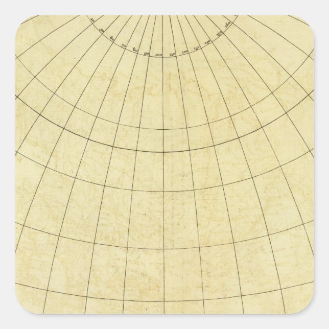 Pegatina Cuadrada Resumen de Asia (Anverso)