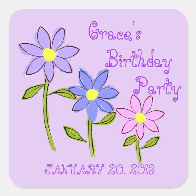 Pegatina Cuadrada Resumen de fechas Guardar Pegatinas de fechas (Anverso)