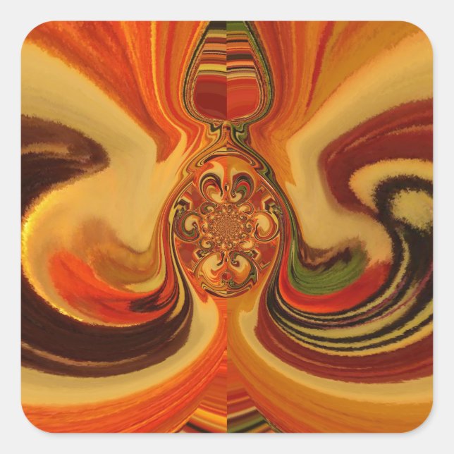 Pegatina Cuadrada Resumen de movimientos con imágenes de Teardrop Ce (Anverso)