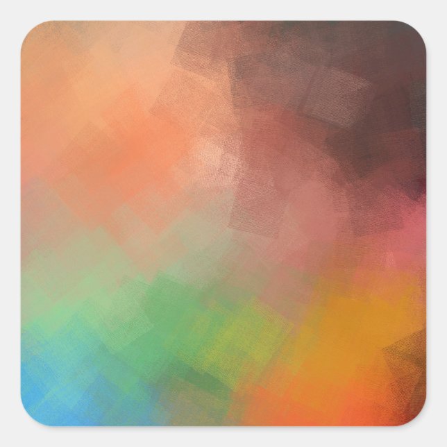 Pegatina Cuadrada Resumen de trabajo en blanco plantilla moderna ele (Anverso)