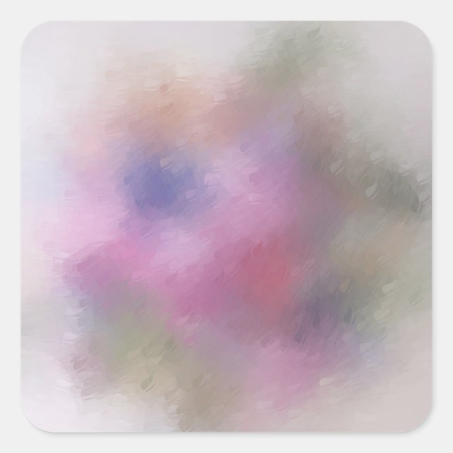 Pegatina Cuadrada Resumen moderno del Naranja amarillo rojo rosa ver (Anverso)