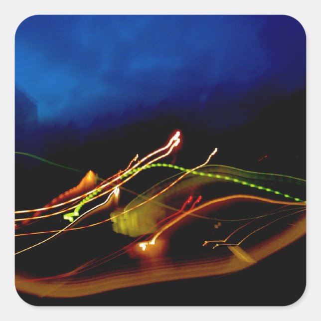 Pegatina Cuadrada Resumen Pintura ligera 40 Traslado (Anverso)