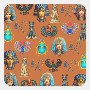 Pegatina Cuadrada Resurgimiento de las Arenas Doradas: Auténtica ant